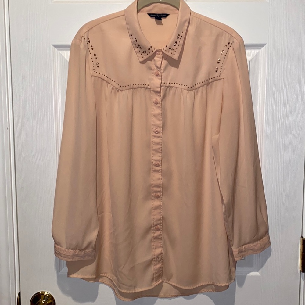 American Eagle 🦅 Peach Blouse Size XL